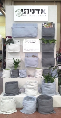 אדנית בטון דמוית שק